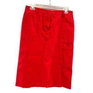 A red knee length skirt- Size 6